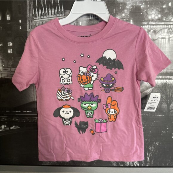 NWT Hello Kitty by Sanrio Pink T-Shirt Medium Girls Size 8 Halloween Top NEW - Picture 2 of 5